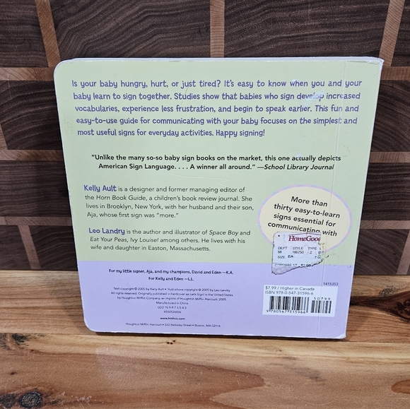 t's Sign Baby, Teach Sign Language Basics Board Book - Picture 4 of 4